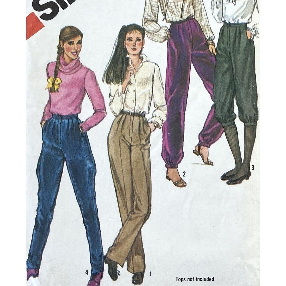 Simplicity 5236 Pattern Pants Miss 8 Uncut Jodnpurs Straight Leg Side Pockets